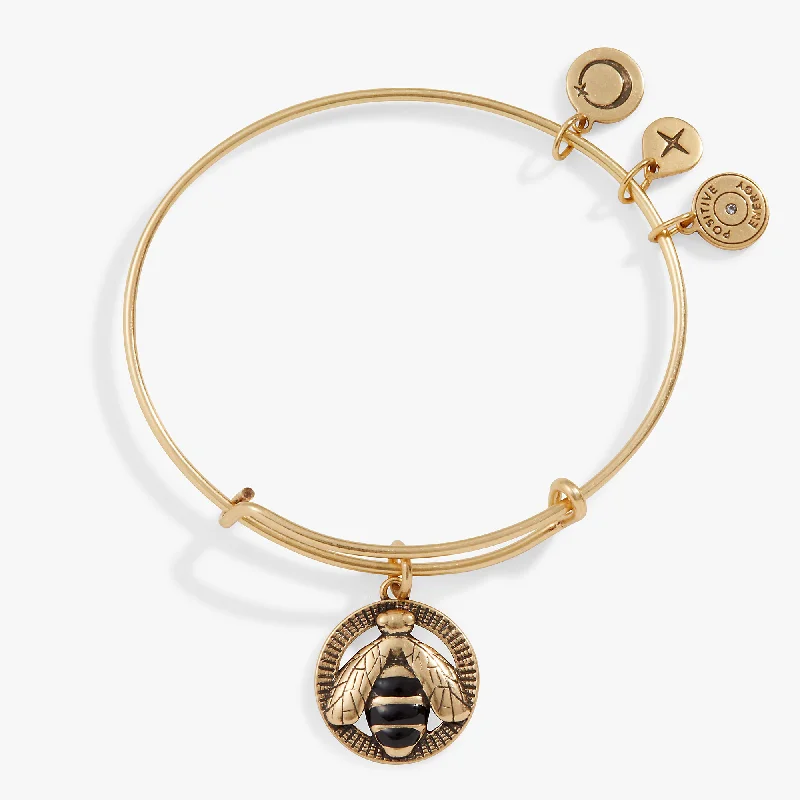 women's bracelets for engagement -Bee Charm Bangle