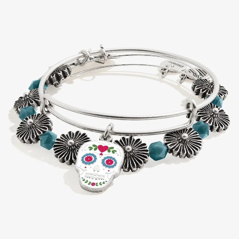 women's bracelets bangle set -Calavera Charm Bangles, Set of 2