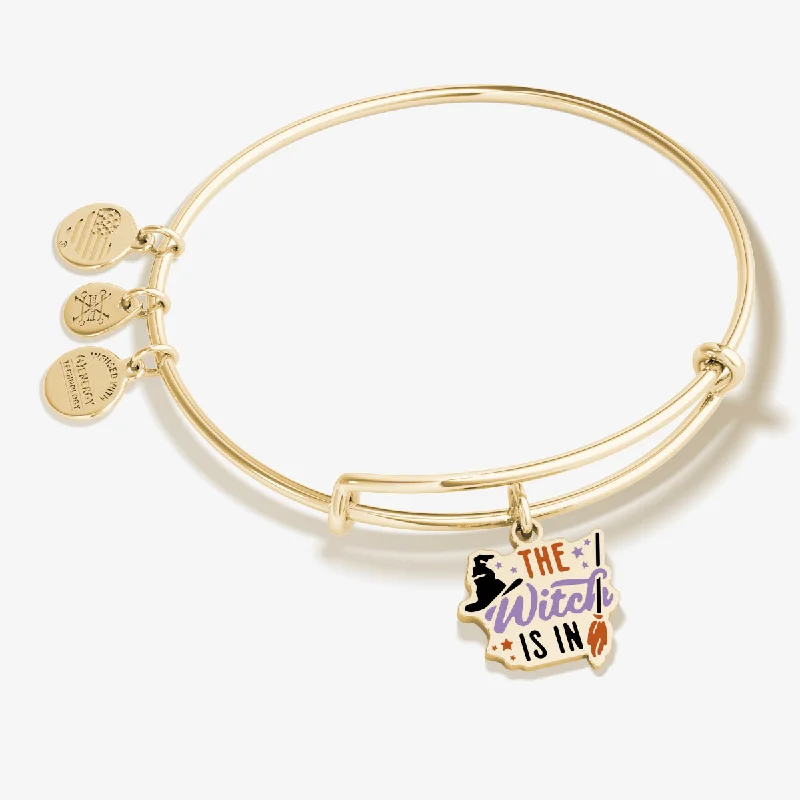 women's bracelets for gifting -'The Witch Is In' Charm Bangle Bracelet