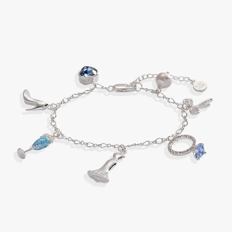 women's bracelets with double chain -Bridal Multi-Charm Bracelet