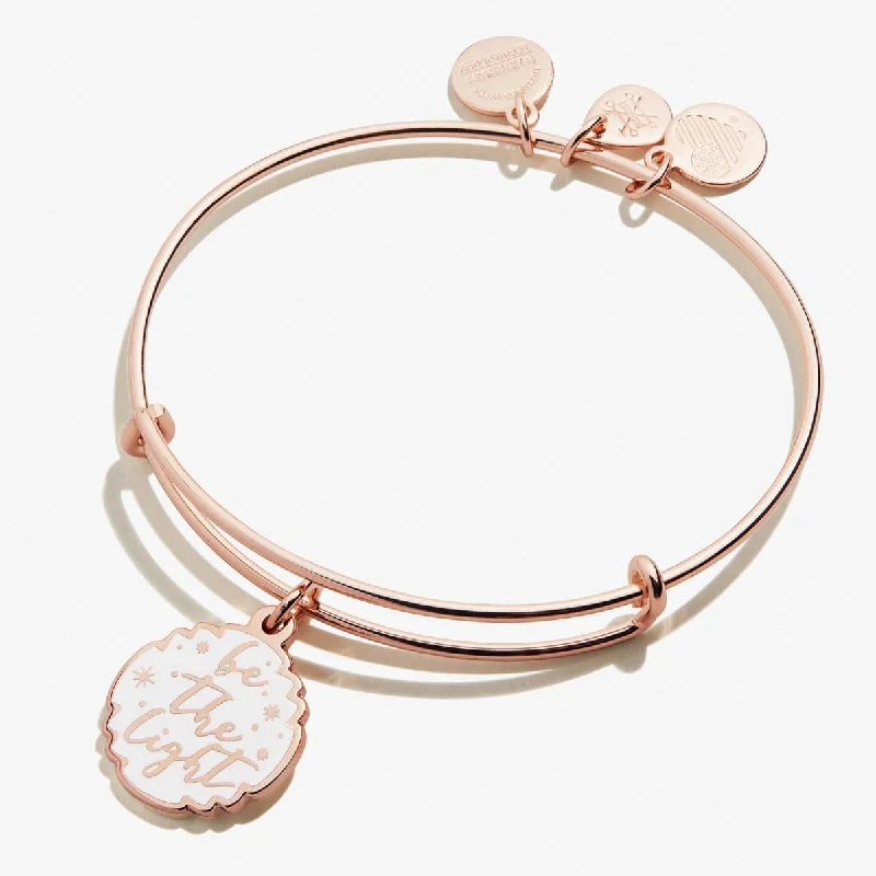 women's bracelets with large stone centerpiece -'Be the Light' Charm Bangle