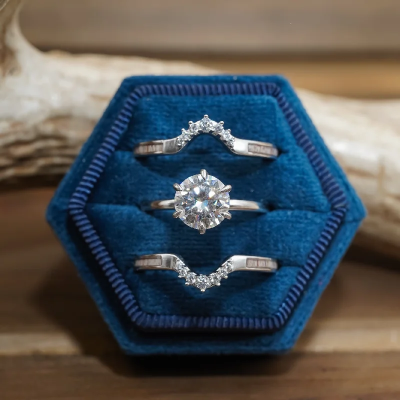 engagement rings for vintage lovers -The Brazoria & Sarita Wedding Set