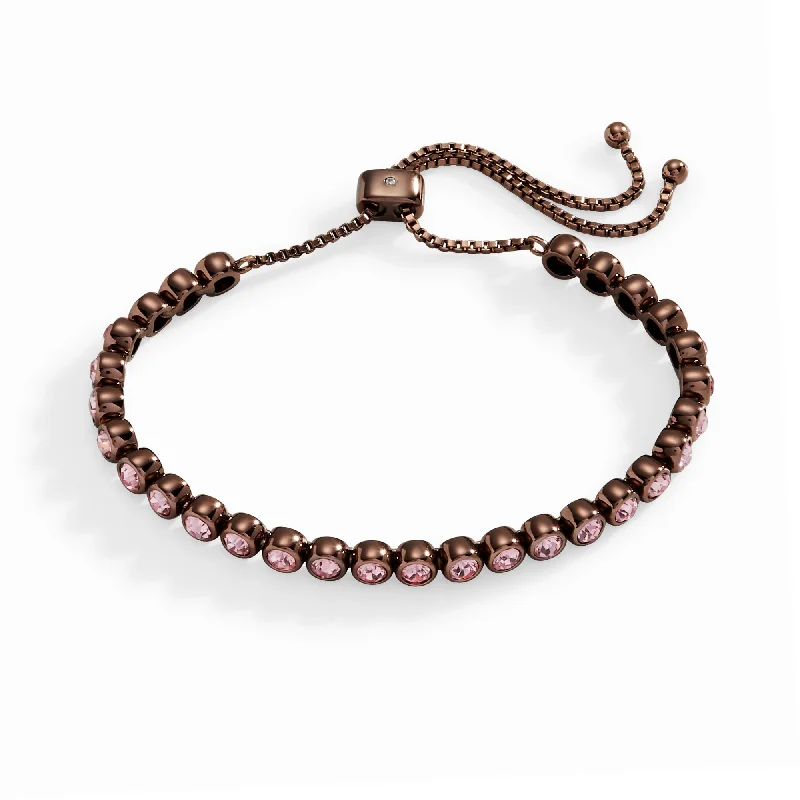 women's bracelets for layering -Bolo Tennis Bracelet, Light Rose