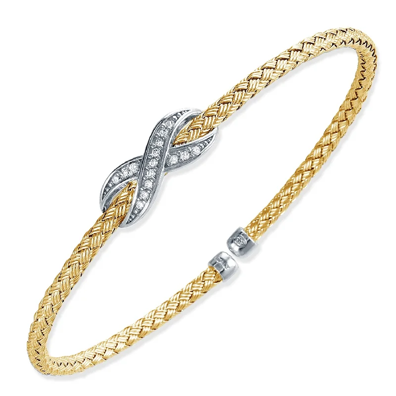 women's bracelets with enamel design -Crystal Infinity Design Bracelet