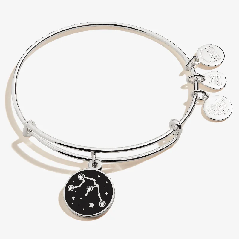 women's bracelets for anniversary -Aquarius Zodiac Charm Bangle