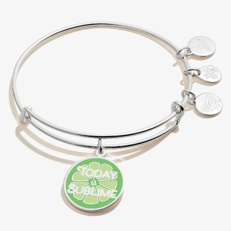 women's bracelets for layering -'Today is Sublime' Charm Bangle