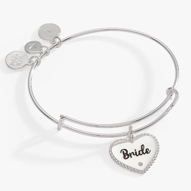 women's bracelets with unique textures -Bride Heart Bangle