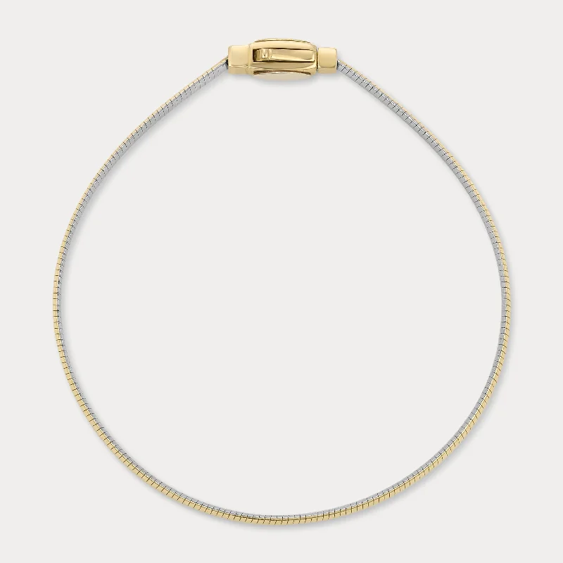 women's bracelets with open design -Reversible Gold Bracelet