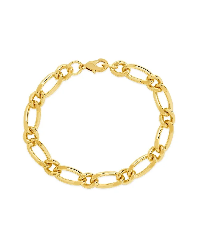 women's bracelets with birthstone -Men's Chunky Chain Link Bracelet