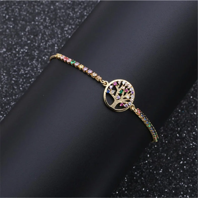 B0107 Color Zirconium Chain Lucky Tree a