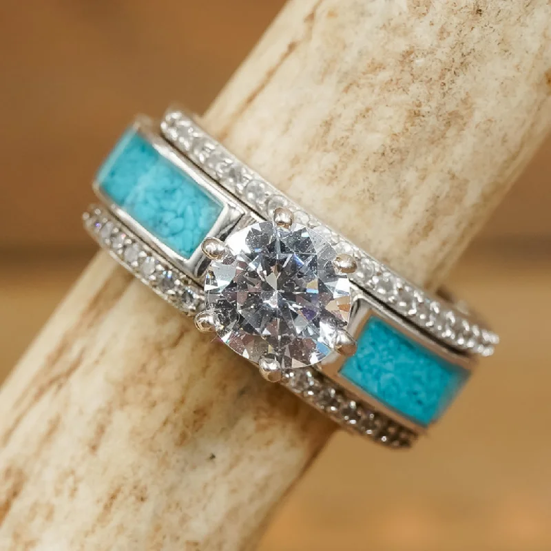 engagement rings with detailed engraving -Grand Tahoe Wedding Set