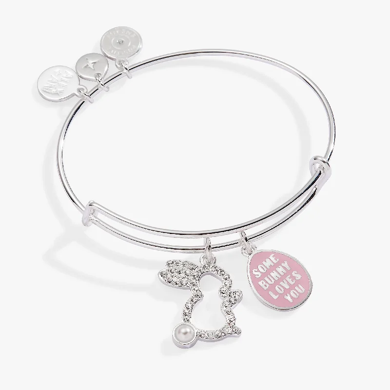 women's bracelets vintage design -Bunny Charm Bangle