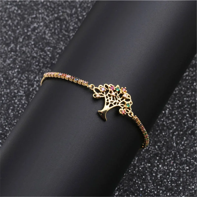 B0107 Color Zirconium Chain Lucky Tree B